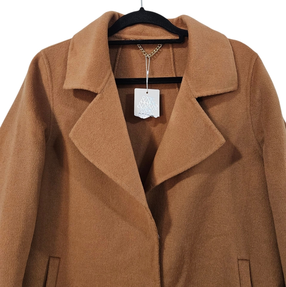 Belle & Bloom Ex-Boyfriend Wool Blend Oversized Jacket - Camel - Picture 4 of 8